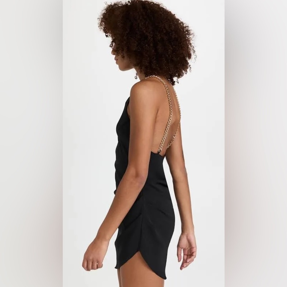 Amanda Uprichard Nude Samuela Backless Dress with Chain Straps